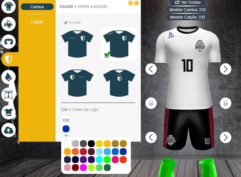 Exclusion Children Center approve Saiba como criar seu uniforme de futebol personalizado com o Simulador da  Ardos - Ardos Sportswear Ardos Sportswear